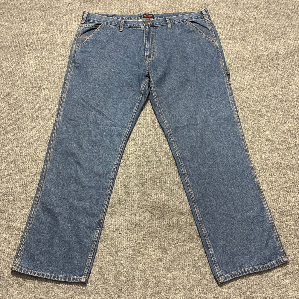 Wolverine Mens Carpenter Jeans Size 44x32 Blue Denim Workwear Mid Rise